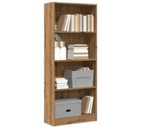 vidaXL Bibliothèque chêne Artisanal 60x24x143 cm Bois d'ingénierie, étagère à Livres, Porte-Livres, Support à Livres, Armoire de Rangement