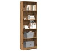 vidaXL Bibliothèque chêne artisanal 60x24x176 cm bois d'ingénierie, étagère à livres, porte-livres, support à livres, 857829 Marron G