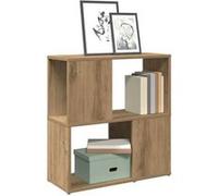 vidaXL Bibliothèque chêne artisanal 60x24x63 cm bois d'ingénierie, étagère à livres, séparateur de pièce, bibliothèque, 856729 Marron G