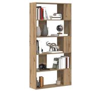 vidaXL Bibliothèque Chêne artisanal Bois d'ingénierie 80×24×159 cm 7 compartiments