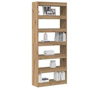 vidaXL Bibliothèque Chêne Artisanal 80 x 30 x 198 cm Bois d'ingénierie, Étagère Tendance pour Salon, Meuble rectangulaire Autonome, décor Moderne, Solution de Rangement Pratique