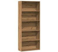 vidaXL Bibliothèque chêne artisanal 80x30x189 cm bois d'ingénierie Marron