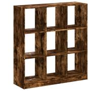 vidaXL Bibliothèque chêne fumé 102x32x108 cm Bois d'ingénierie