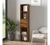 vidaXL Bibliothèque - Chêne fumé