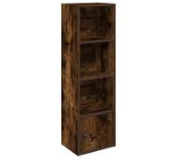 vidaXL Bibliothèque chêne fumé 31 x 24 x 102 cm en bois d'ingénierie Marron