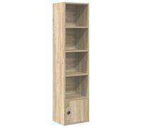 vidaXL Bibliothèque chêne fumé Bois d'ingénierie 31 x 24 x 127 cm Marron