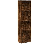 vidaXL Bibliothèque chêne fumé 40x24x176 cm Bois d'ingénierie, étagère à Livres, Porte-Livres, Support à Livres, Armoire de Rangement