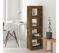 vidaXL Bibliothèque chêne fumé 40x30x135 cm