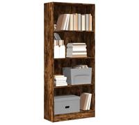 vidaXL Bibliothèque chêne fumé 60×24×143 cm Bois d'ingénierie