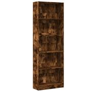 vidaXL Bibliothèque chêne fumé 60x24x176 cm en bois d'ingénierie Marron
