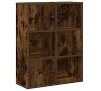 vidaXL Bibliothèque chêne fumé 60x24x76,5 cm Bois d'ingénierie, étagère à Livres, Support de Rangement, Support à Livres, Armoire de Rangement