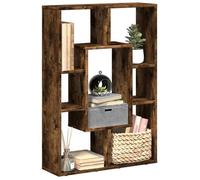 vidaXL Bibliothèque chêne fumé 63x20x90 cm en bois d'ingénierie