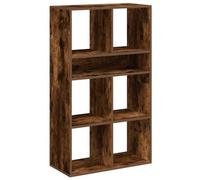 Bibliothèque chêne fumé 66x31x112 cm bois d ingénierie G