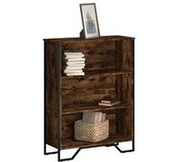 Bibliothèque chêne fumé 80x31x106 cm bois d'ingénierie848626