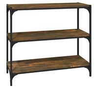 vidaXL Bibliothèque Chêne fumé 80x33x70,5cm Bois d'ingénierie et Acier