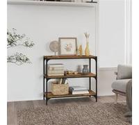 vidaXL Bibliothèque Chêne fumé 80x33x70,5 cm