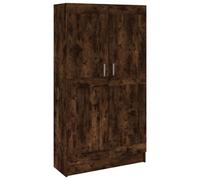 Vidaxl Bibliothèque Chêne Fumé 82,5x30,5x150 Cm Bois D'ingénierie Multicolore