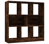 vidaXL Bibliothèque Chêne fumé Bois d'ingénierie – Étagère à livres, Meuble de rangement – Marron