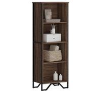 vidaXL Bibliothèque en bois d'ingénierie chêne marron 50 x 31 x 137,5 cm