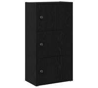 vidaXL Bibliothèque chêne Noir 40x24x77 cm Bois d'ingénierie, étagère à Livres, Support de Rangement, Support à Livres, Armoire de Rangement