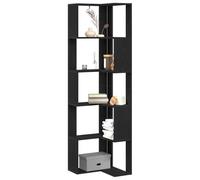 vidaXL Bibliothèque Chêne Noir 50 x 50 x 179 cm, Étagère rectangulaire stylée, Rangement Pratique pour Salon, Chambre, Bureau, bibliothèque Moderne