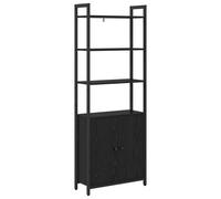 Vidaxl Bibliothèque Chêne Noir 60 X 24 X 161 Cm Bois D'ingénierie