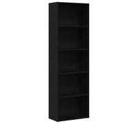 vidaXL Bibliothèque chêne Noir 60x30x189 cm Bois d'ingénierie, étagère à Livres, Caisse de Livre, Support de Livre, Armoire de Rangement
