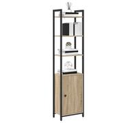 vidaXL Bibliothèque Chêne Sonoma – Bois d'ingénierie 40×24×161 cm 6 étagères 1 porte industriel