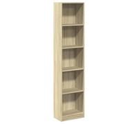 vidaXL Bibliothèque chêne Sonoma 40x24x176 cm en bois d'ingénierie Marron