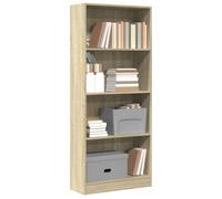 vidaXL Bibliothèque chêne Sonoma 60x24x143 cm en bois d'ingénierie – étagère de rangement