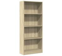 vidaXL Bibliothèque chêne sonoma 60x24x143 cm bois d'ingénierie, étagère à livres, porte-livres, support à livres, armoire 857814