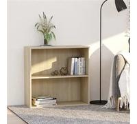 vidaXL Bibliothèque chêne sonoma 80x30x76,5 cm bois d'ingénierie801002 Brun G
