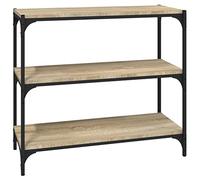vidaXL Bibliothèque Chêne Sonoma 80x33x70,5 cm Bois d'ingénierie Acier, étagère à Livres, étagère, étagère d'affichage, bibliothèque