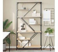 vidaXL Bibliothèque chêne sonoma 91x36x176 cm (835415) bois ingénierie et acier, pieds réglables