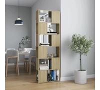 vidaXL Bibliothèque/Cloison 6 compartiments - Chêne sonoma
