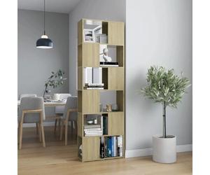 vidaXL Bibliothèque/Cloison 6 compartiments - Chêne sonoma