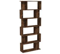 vidaXL Bibliothèque/Cloison Chêne fumé 80x24x192 cm Bois d'ingénierie Marron