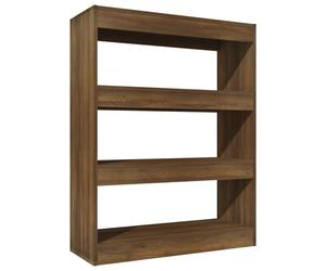 vidaXL Bibliothèque/Cloison Chêne marron 80x30x103 cm Bois ingénierie