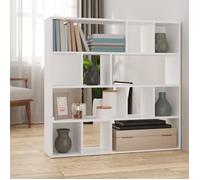 vidaXL Bibliothèque Cloison de Séparation, Étagère à Livres, Meuble de Rangement, Paravent de Bureau Chambre à Coucher, Blanc 105x24x102 cm