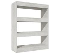 vidaXL Bibliothèque/Cloison Gris béton 80x30x103 cm Bois d'ingénierie