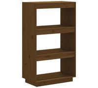 vidaXL Bibliothèque/Cloison Marron miel 60x35x103cm Bois de pin solide