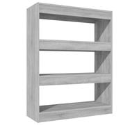 vidaXL Bibliothèque/Cloison Sonoma gris 80x30x103 cm Bois ingénierie