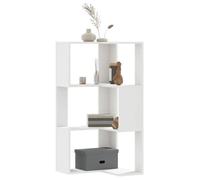 vidaXL Bibliothèque d'angle à 3 niveaux – Blanc, bois d'ingénierie