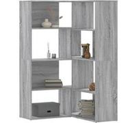 vidaXL Bibliothèque d'angle à 4 niveaux Sonoma gris – Bois d'ingénierie
