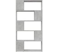vidaXL Bibliothèque de séparation Gris béton 80x24x155 cm Aggloméré Gris G