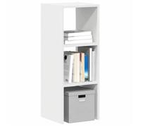 vidaXL Bibliothèque empilable Blanc 30x30x80 cm Bois d'ingénierie, étagère, étagère à Livres, Support de Livre, Armoire de Rangement