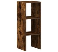 vidaXL Bibliothèque empilable chêne fumé 30x30x80 cm Bois d'ingénierie, étagère, étagère à Livres, Support de Livre, Armoire de Rangement