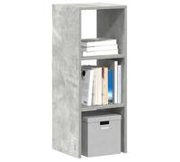 vidaXL Bibliothèque empilable 30x30x80 cm Bois d'ingénierie Gris béton