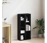 Vidaxl Bibliothèque En Chêne Noir 50 X 25 X 104 Cm Bois D'ingénierie