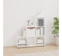 vidaXL Bibliothèque escalier Blanc brillant 107 cm Bois d'ingénierie342605 Blanc G